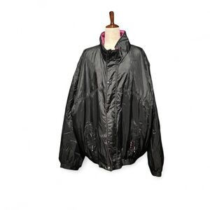 Black Oversized Windbreaker Jacket